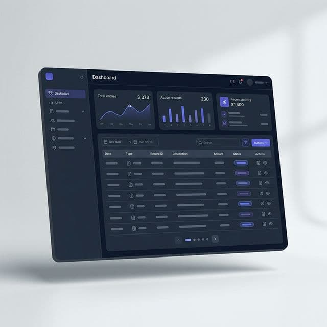 カンタン台帳 ダッシュボード画面